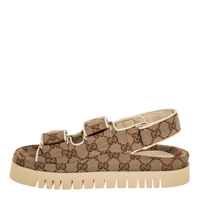 Gucci Canvas Sandal with Double G