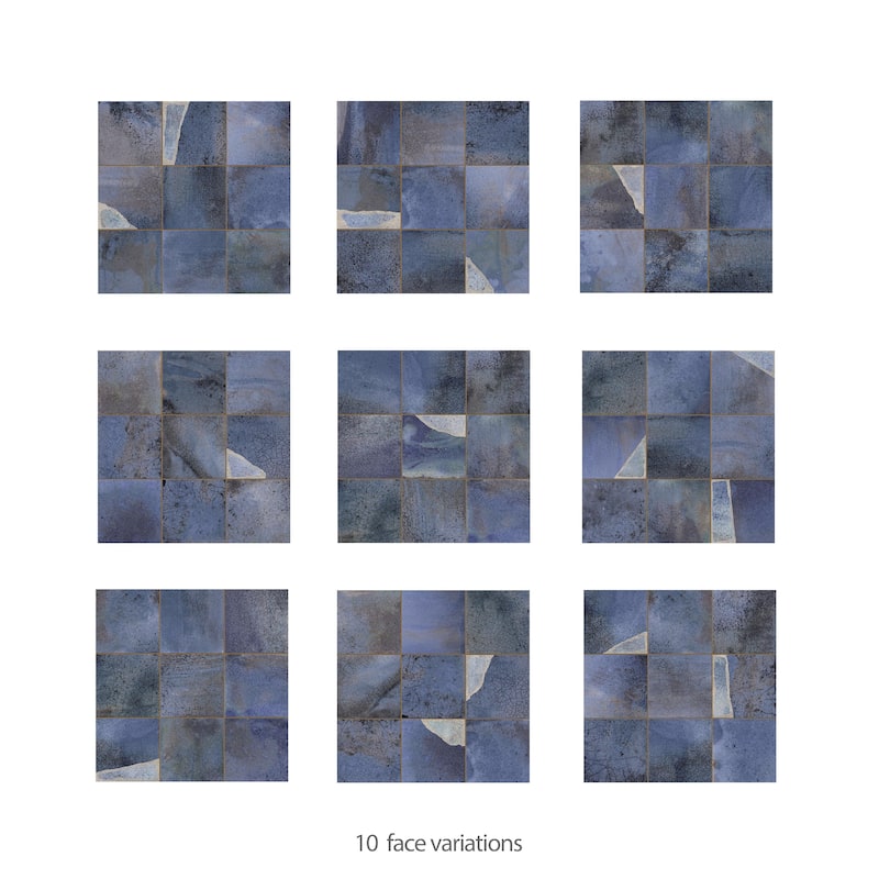 Merola Tile Kings Sea Blue 13" x 13" Ceramic Floor and Wall Tile