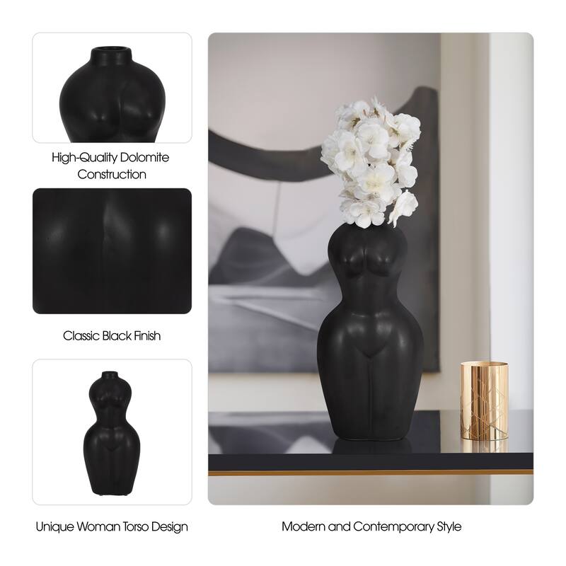 Contemporary Torso Vase - Sculptural Body Form Vase for Home Decor