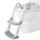 preview thumbnail 1 of 12, Potty Training Seat with Step for Toddlers Grey