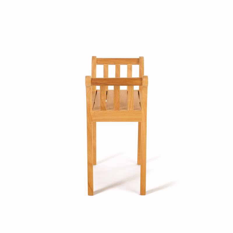 Teak Backless Bench-Stool Empire with Handles
