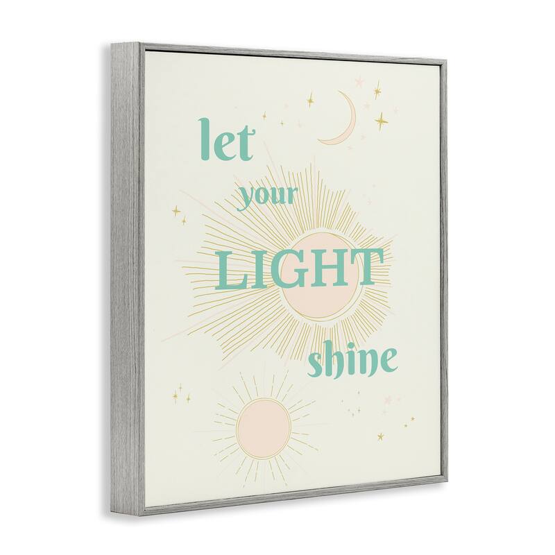 Stupell Let Your Light Shine Framed Giclee Art Design By Sweet Melody Designs