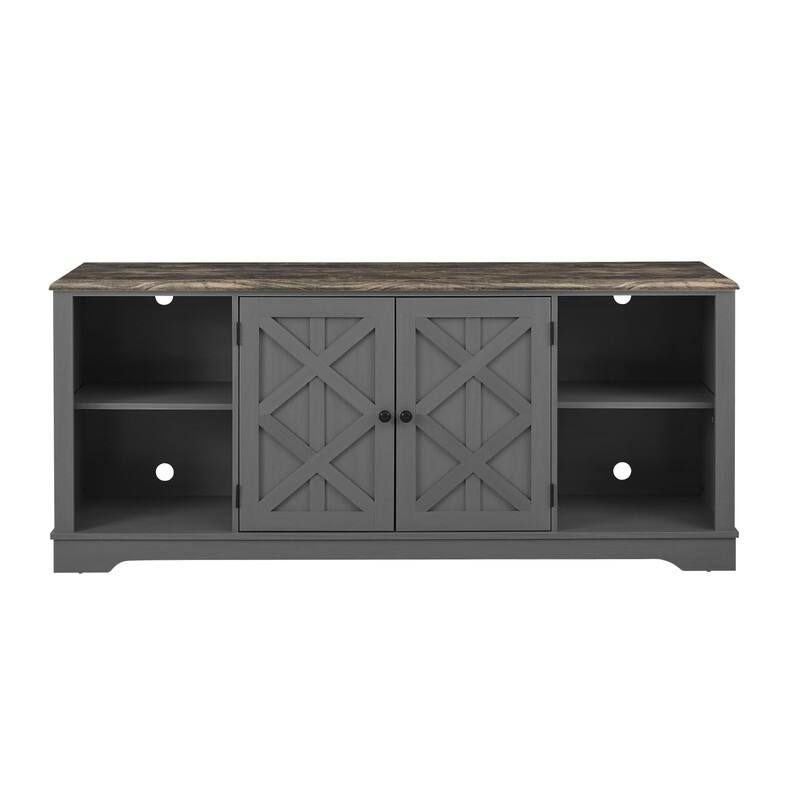 70-inch Extra-Wide Rustic TV Stand for 80" TVs - Natural Wood Finish