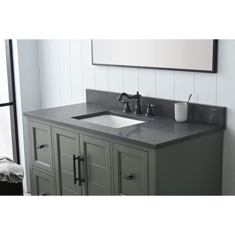 Vanity Art 48" Single Sink Bathroom Vanity with Top & Backsplash