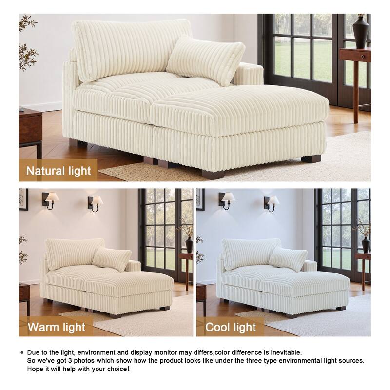 Plush Cloud Couch Modular Sectional Sofa with Ottoman