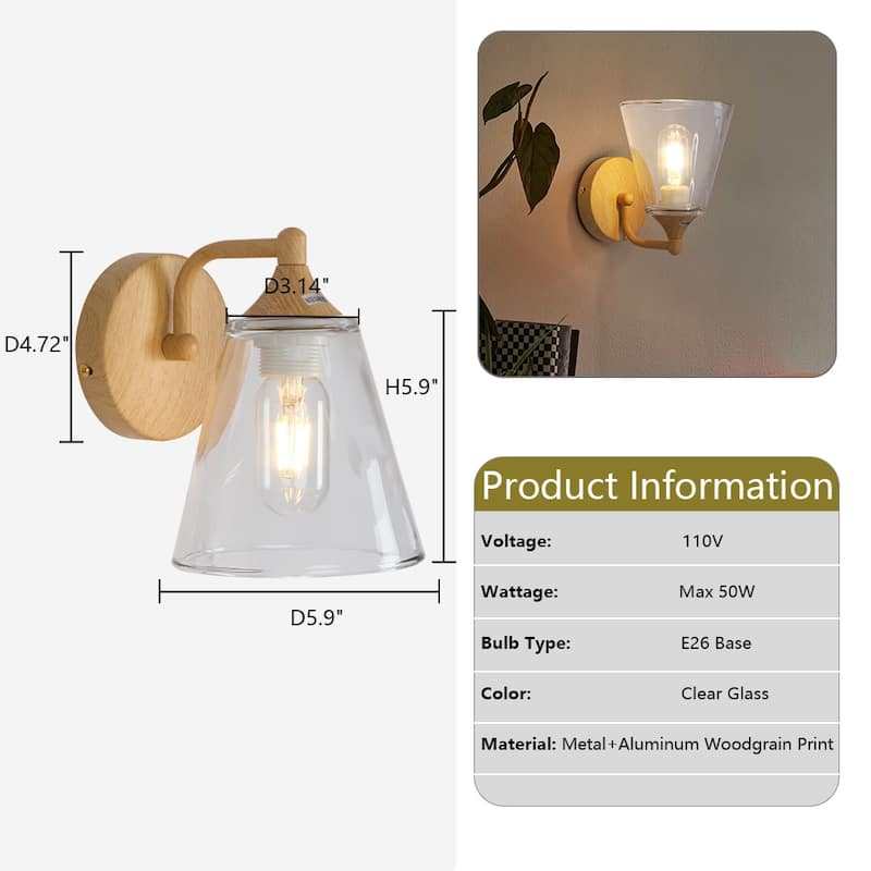 1-Light Wall Lights for Bedroom