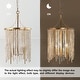 preview thumbnail 21 of 21, Alisar Mid-century Modern Mini Boho Kitchen Island Pendant with Distressed White Wood Beads