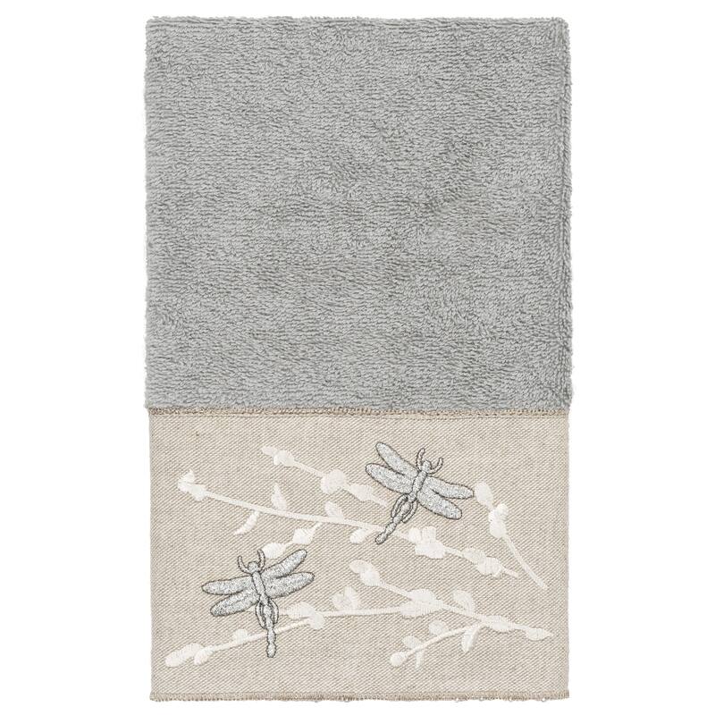 Authentic Hotel and Spa 100% Turkish Cotton Braelyn 3PC Embellished Towel Set