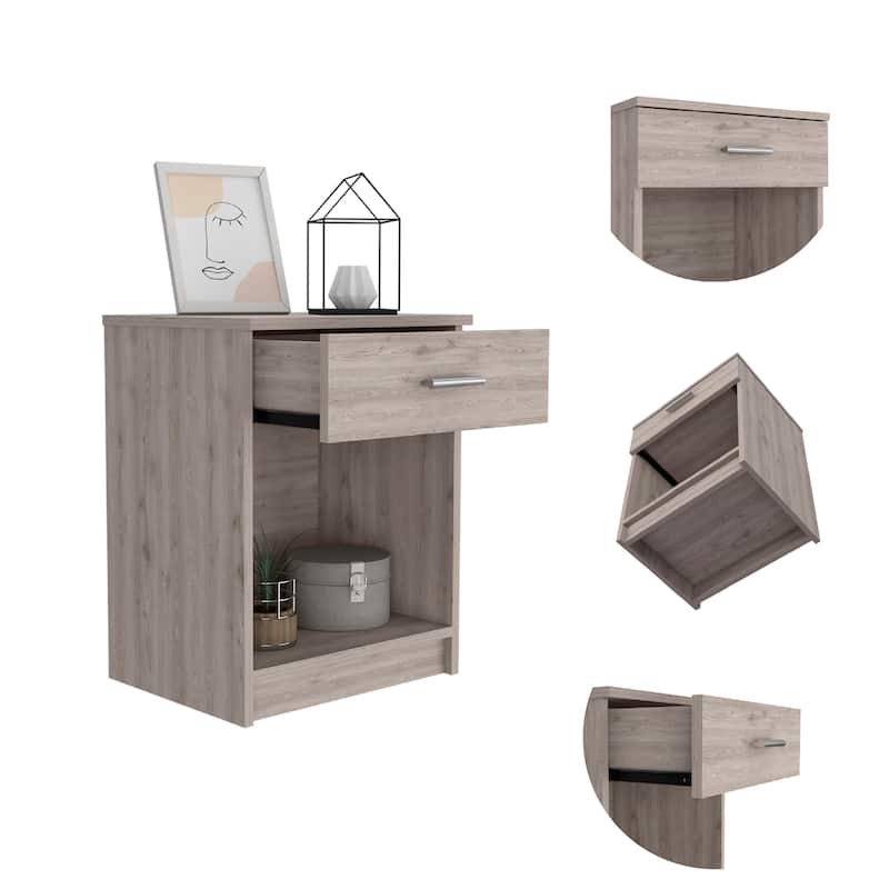 Merimac Nightstand with 1 Drawer and 1 Shelf