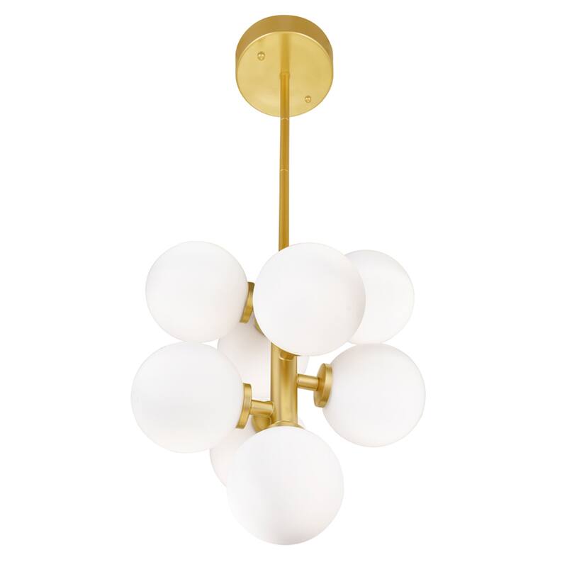 Arya 8 Light Pendant With Satin Gold Finish - Satin Gold