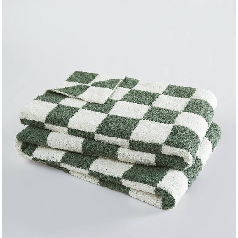 Truly Soft Cozy Checkerboard Reversible 50x70 Throw