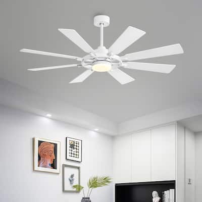 WINGBO 80-inch 8-Blades Indoor DC Motor Ceiling Fan With LED Light and Remote Control