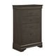 preview thumbnail 2 of 6, Classic Style Stained Gray Finish 1pc Chest of 5 Drawers Traditional Design Bedroom