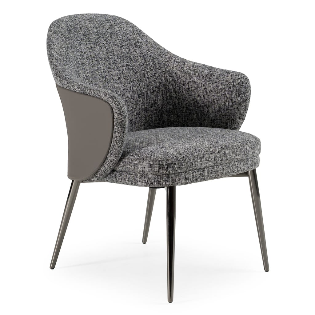 Modrest Praxis Modern Grey Fabric & Leatherette Dining Chair