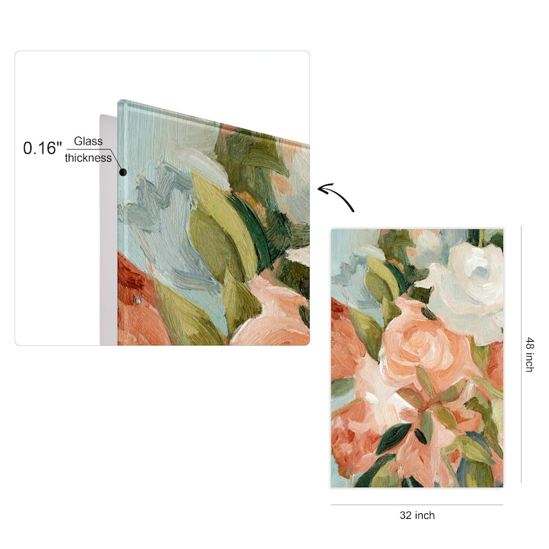 Empire Art Direct Floral Harmony I Bouquet Printed Tempered Glass Wall Art - Multi-Color