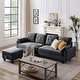 preview thumbnail 14 of 30, Modular Sectional Sofa Couch L Shaped With Storage Ottoman and Side Bags For Living Room Darkgrey