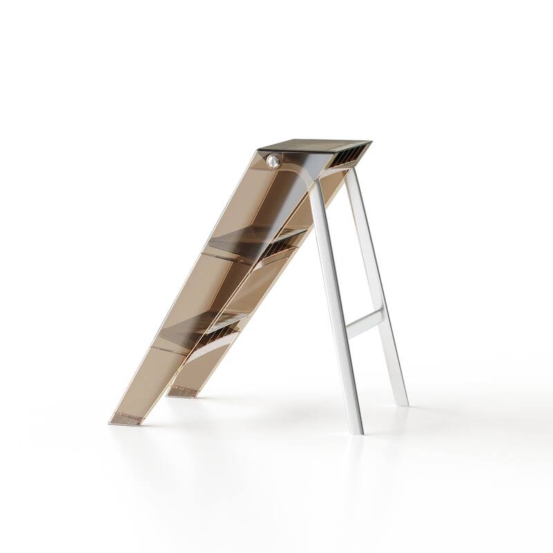 Home Folding Ladder Frame Indoor Multi-Functional Thick Folding Ladder Stool Simple Creative Anti-Slip Plastic Edge