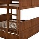preview thumbnail 32 of 48, Full Over Full Bunk Bed with Twin Size Trundle, Space-saving, Gray