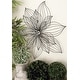 preview thumbnail 1 of 18, Black Metal 3D Wire Floral Wall Decor with Crystal Embellishments - Small Small - Black