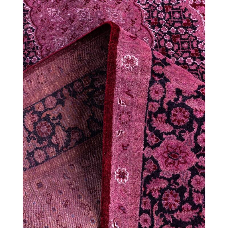 Fine Vibrance One-of-a-Kind Hand-Knotted Area Rug - Pink, 6' 1" x 9' 5" - 6' 1" x 9' 5"