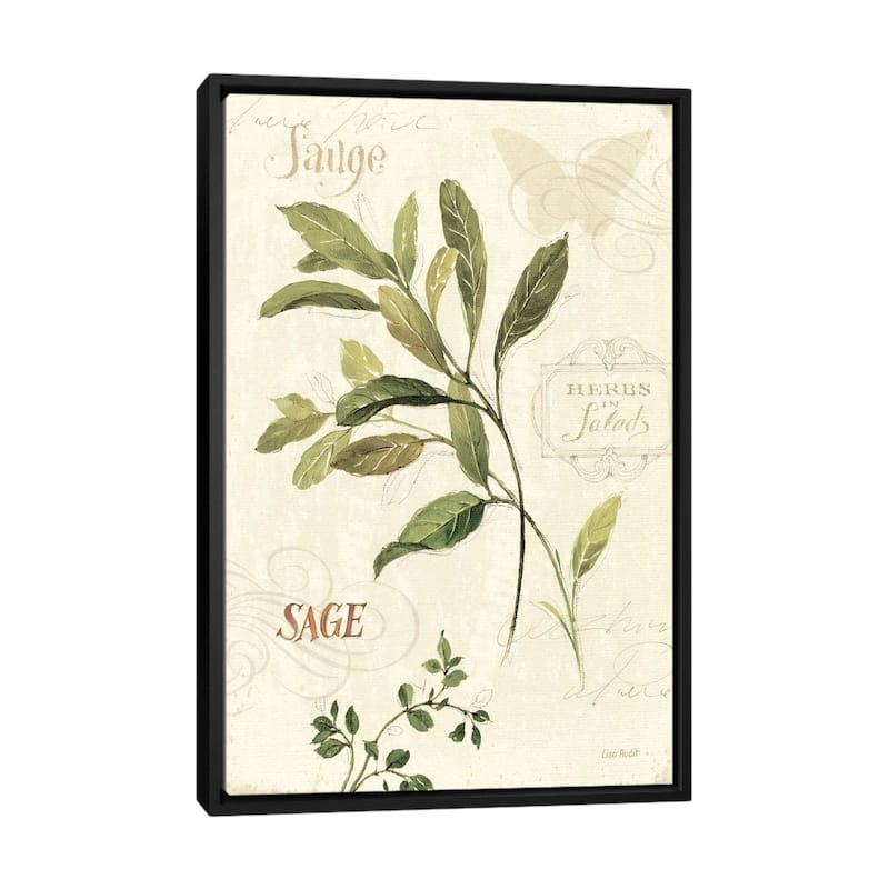 iCanvas "Aromatique IV" by Lisa Audit Framed Canvas Print - Black - 40x26