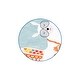 preview thumbnail 3 of 2, Ginza Six Washable Llama Drama Vibe Check Kids Rug Round 3'