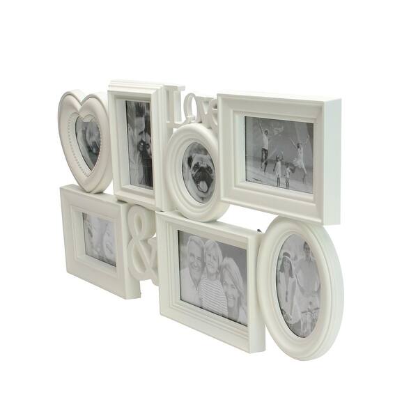 Shop Black Friday Deals On 26 5 White Multi Sized Love Collage Picture Frame Wall Decor 4 Inchx6 Inch Overstock 16985822