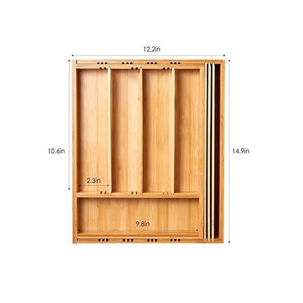 Shop Bamboo Expandable Drawer Organizer Kitchen Drawer Organizer