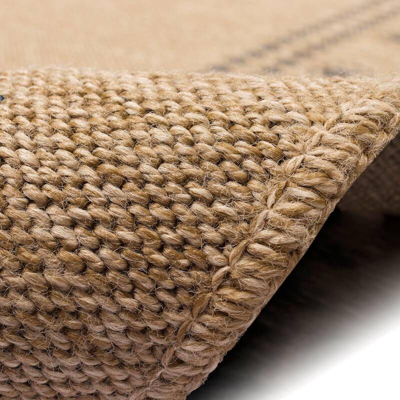 Liora Manne Sahara Block Print Border Indoor/Outdoor Rug