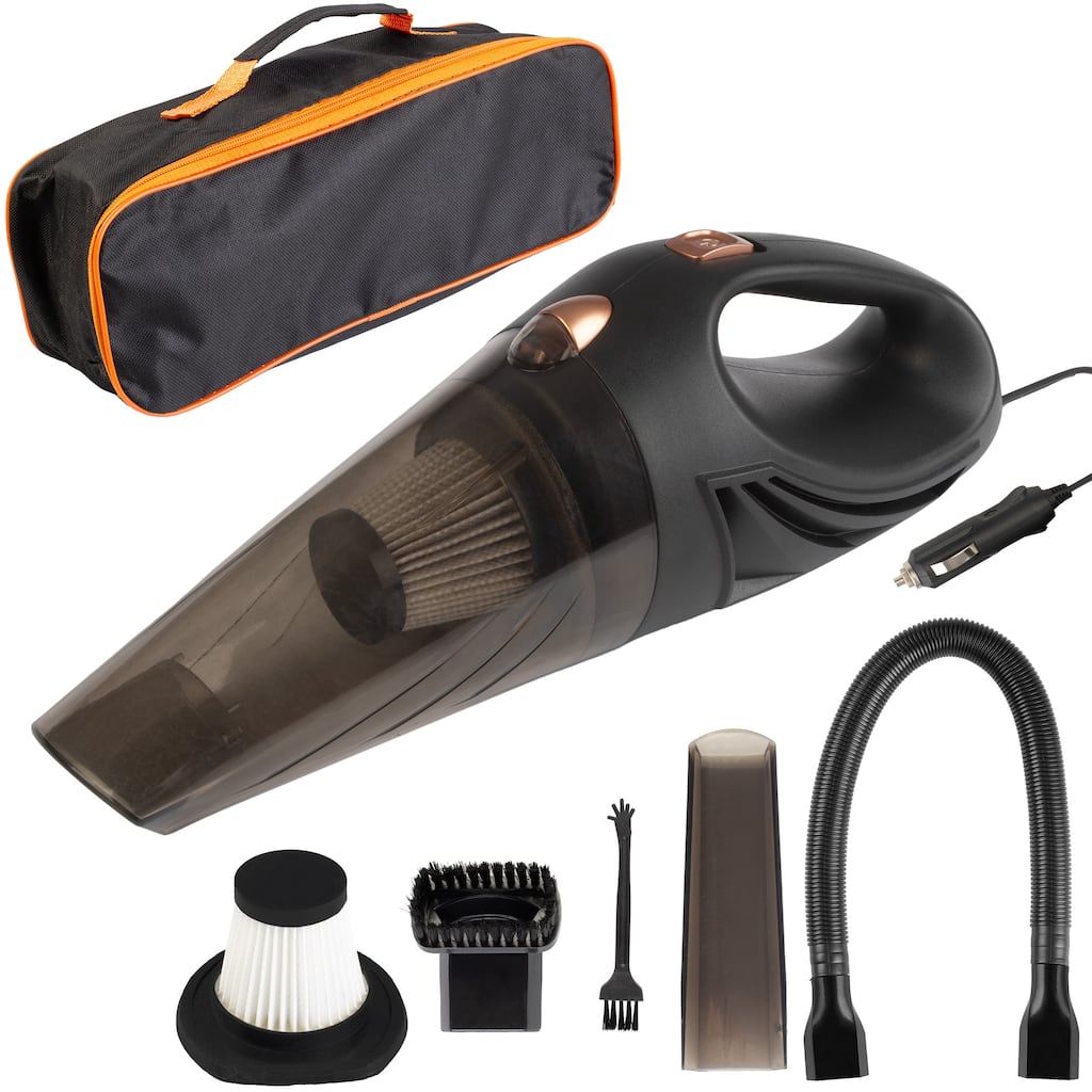 Car Vacuum - 12V High-Powered Handheld Vacuum - 16ft AUX Power Cord and Travel Case Included - Car Accessories by Stalwart