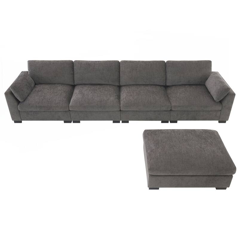 L-Shape with Folding Table and Dual-Port Charging