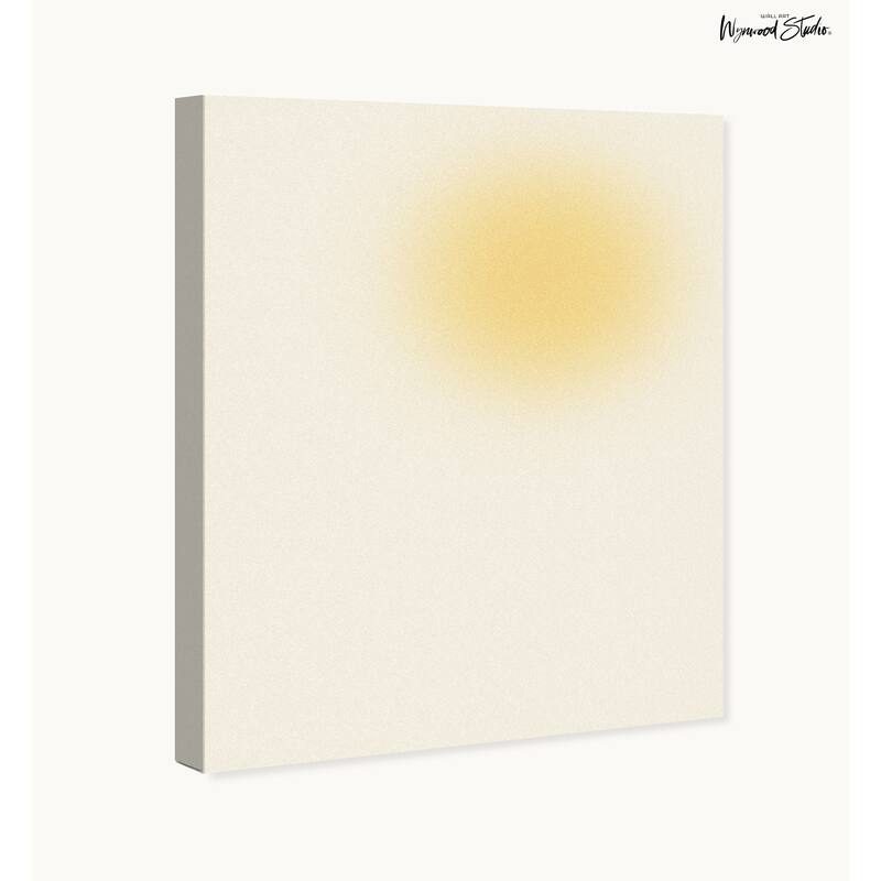 Wynwood Studio Canvas Abstract Sun in the Fog Yellow Modern & Contemporary Wall Art Canvas Print