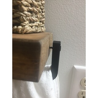 Handmade Del Hutson Designs True Floating Shelf and Towel Rack