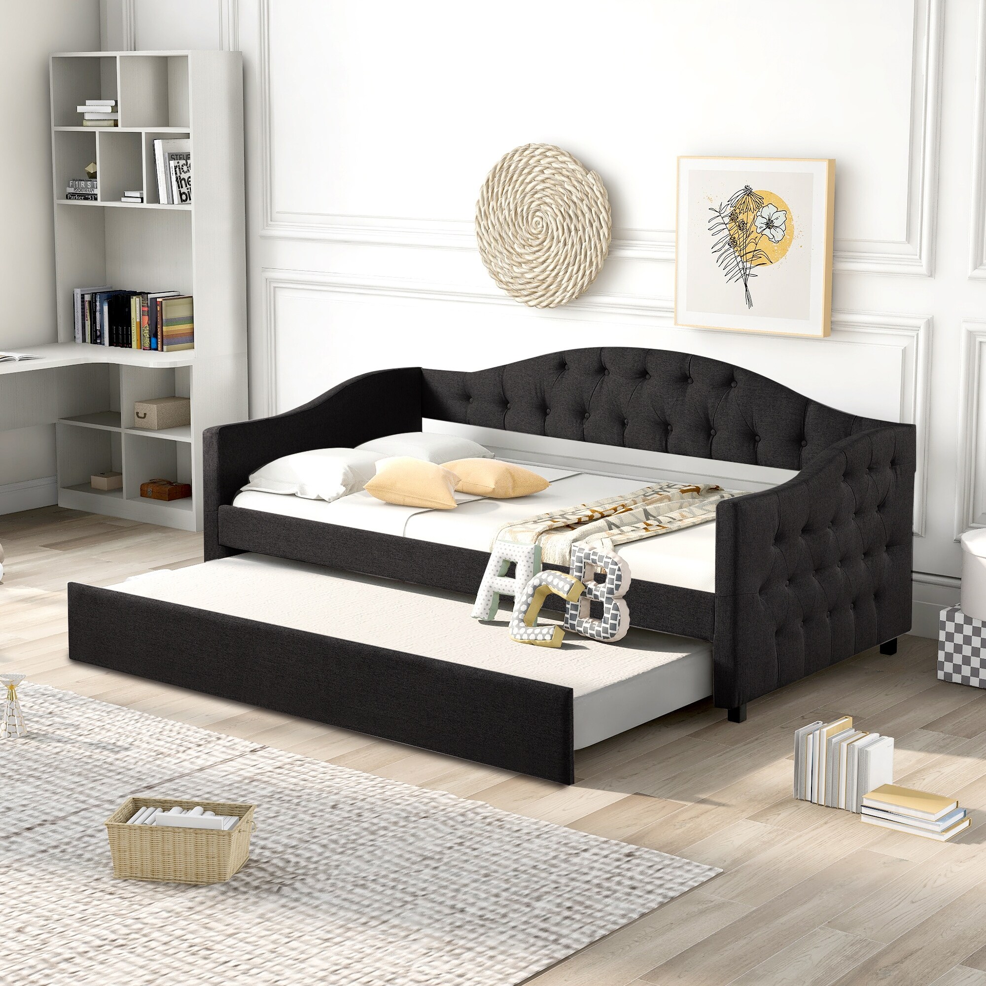 Valentina upholstered twin store daybed with trundle