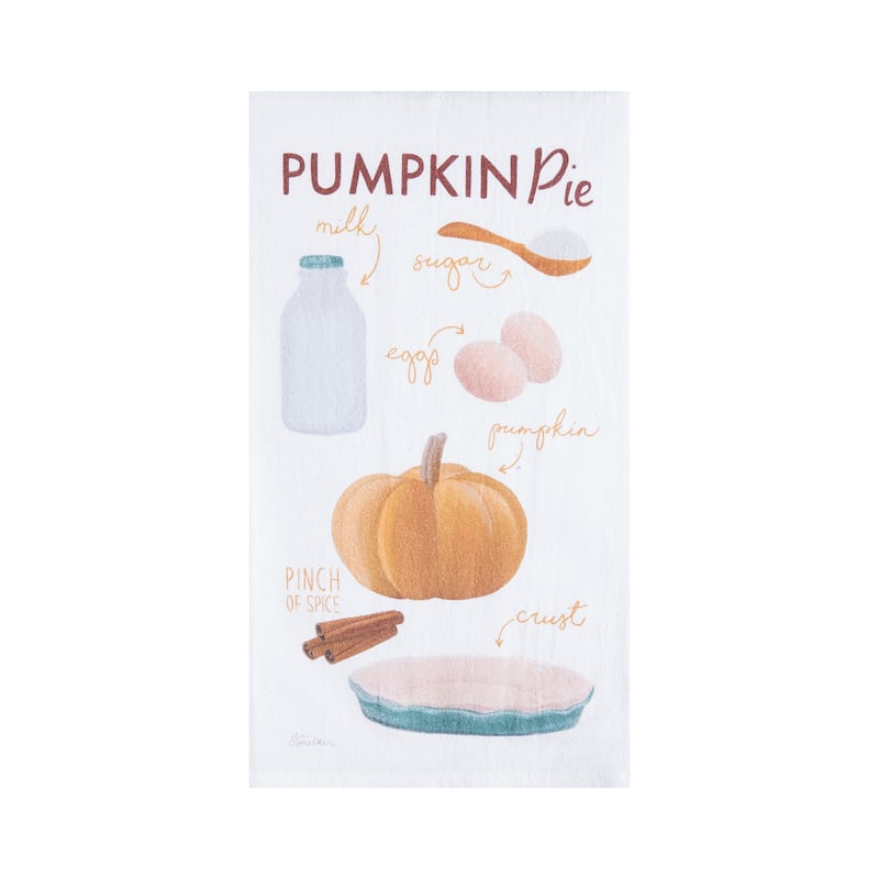 Pumpkin Pie Donut & Latte Towel S/3