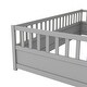 preview thumbnail 11 of 29, Twin Size Wood Floor Bed with Barrier Door