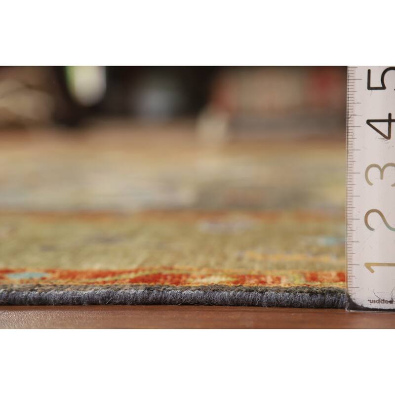 Hand Knotted Oriental 100% Wool Carpet Transitional All-Over Greys & Charcoal Oushak Area Rug - 10' 0'' X 8' 0''