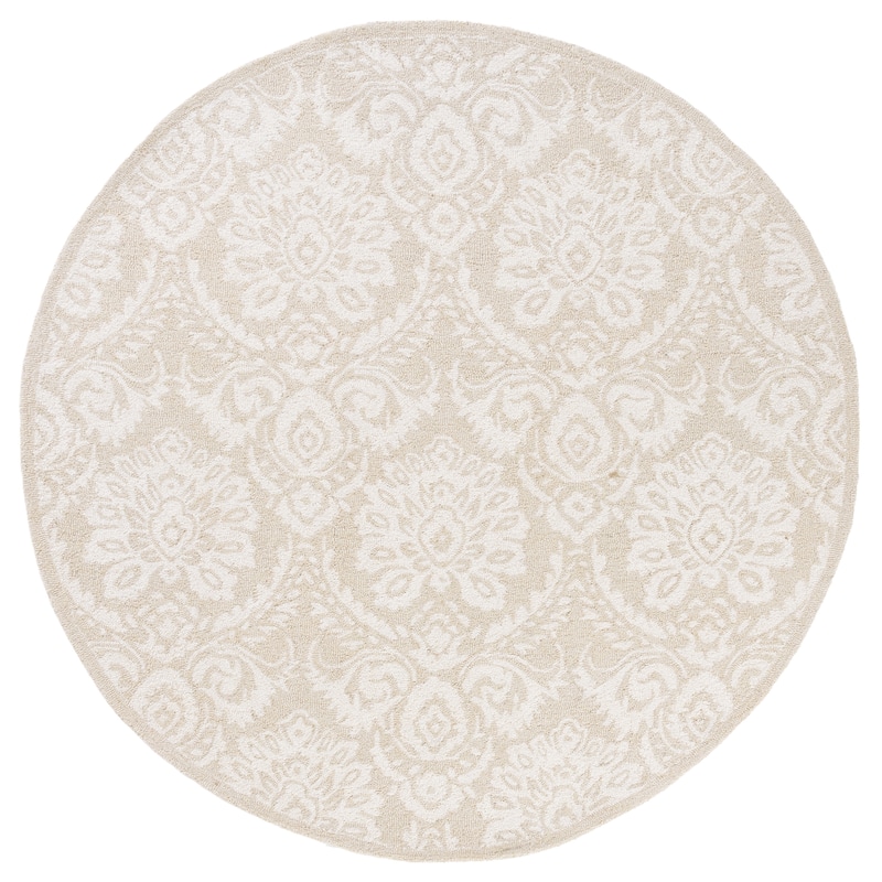 SAFAVIEH Handmade Metro Inie Wool Rug - Beige/Ivory - 6' Round