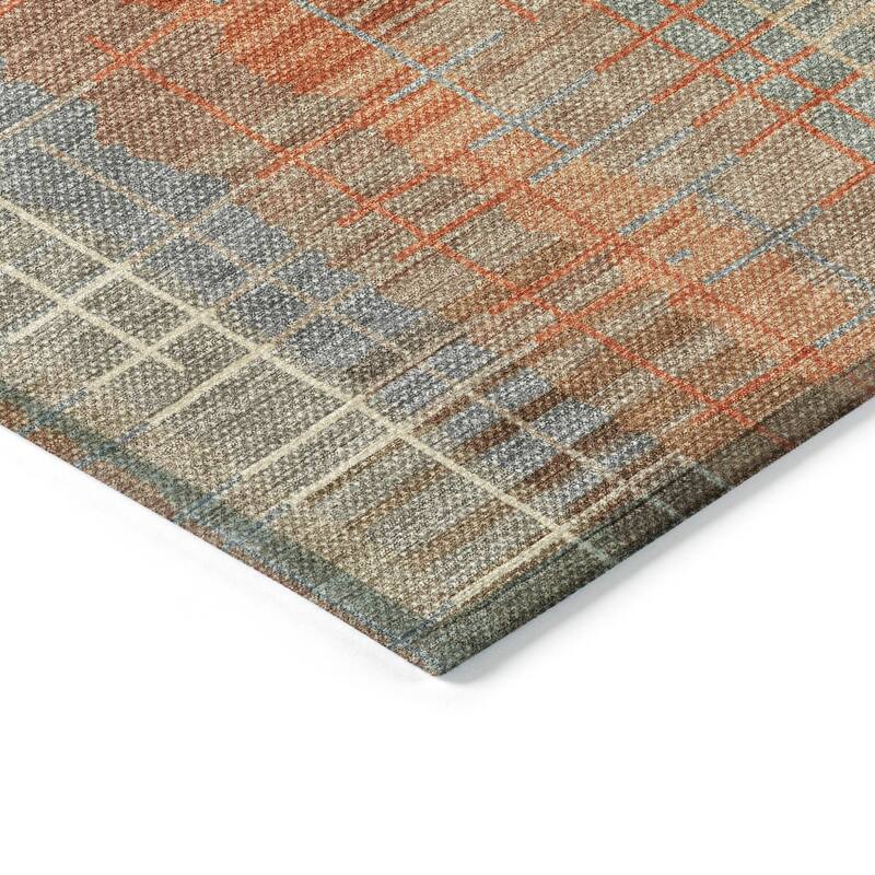 Machine Washable Indoor/ Outdoor Contemporary Aaron Chantille Rug
