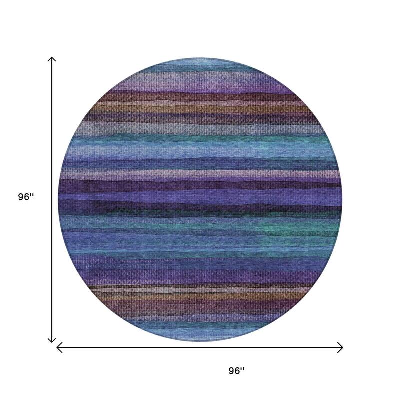 HomeRoots Striped Transitional Rectangle Outdoor Rug