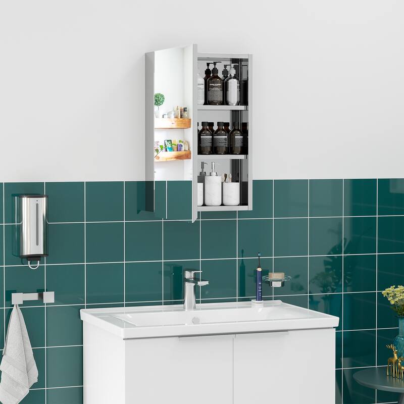 kleankin Wall-Mounted Medicine Cabinet with Mirror