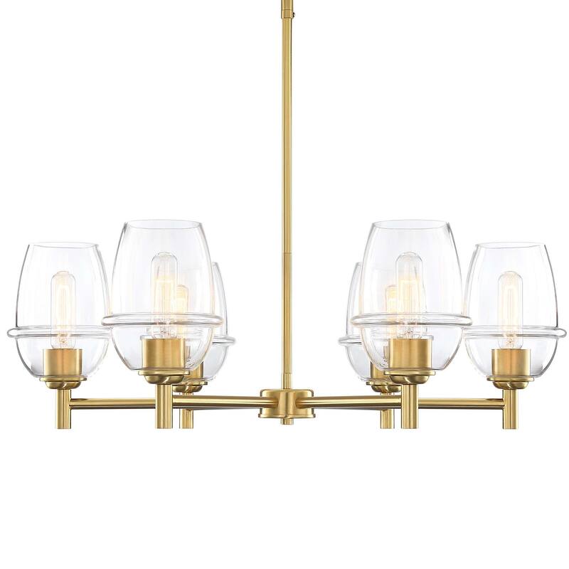 Designers Fountain D310M-6CH Summer Jazz 6 Light 28" Wide Chandelier - Brushed Gold