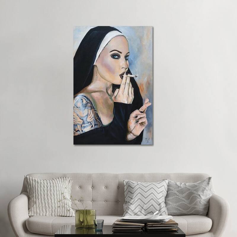 iCanvas "Wicked Nun 3" by Mark Fox Canvas Print - 48x32x1.5
