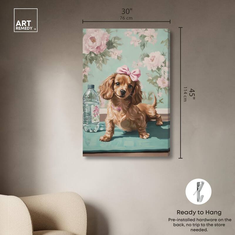 Doxxie Dainty Yoga Canvas by Art Remedy, Gallery Wrapped
