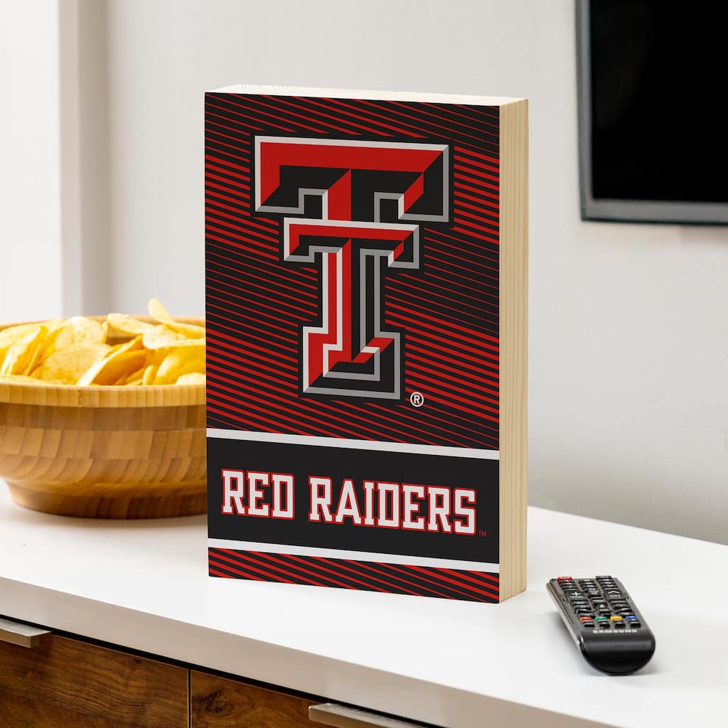 Texas Tech University Wooden Tabletop Mantel Shelf Sign