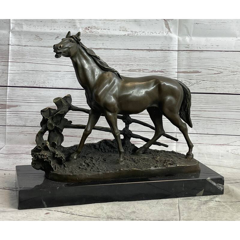 Trotting Thoroughbread Imitative Horse Bronze Hand Made Sculpture By Lost Wax Method Decor