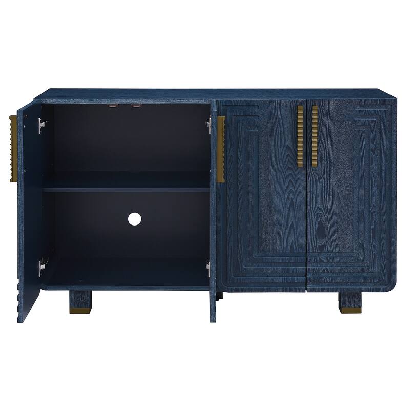Vintage Fluted Sideboard Storage Cabinet with Adjustable Shelves, 54" Buffet Cabinet Entryway Accent Cabinet for Dining Room