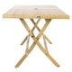 preview thumbnail 38 of 59, SAFAVIEH Outdoor Akita Folding Table with Umbrella Hole - 54.6" x 31.2" x 28.08"