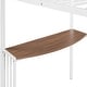 preview thumbnail 8 of 7, Twin Over Full Bunk Bed with Desk, Metal Bed with Ladder, Kid's Bed with Quality Slats for Bedroom, Metallic White