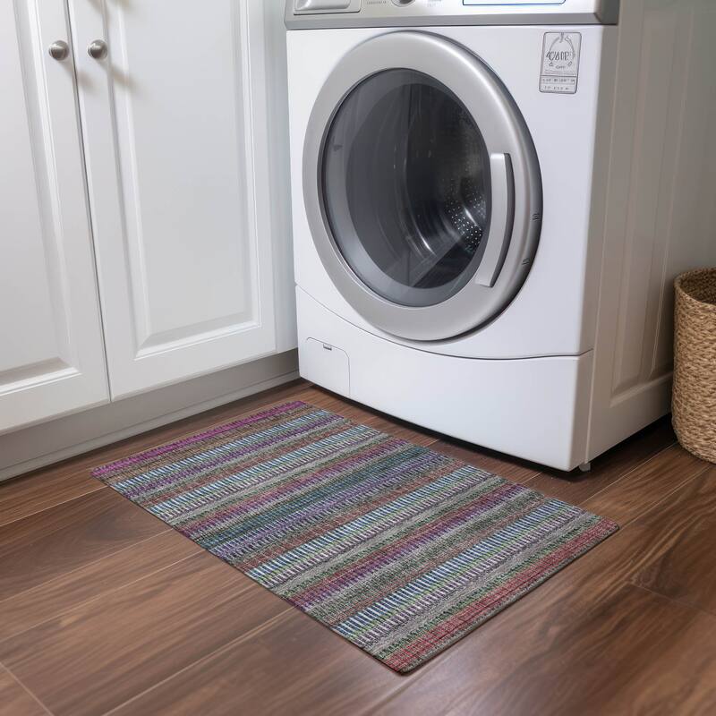 Machine Washable Indoor/ Outdoor Chantille Moroccan Boho Rug - Taupe - 1'8" x 2'6"